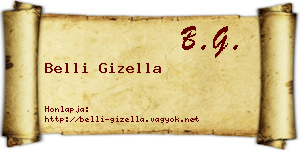 Belli Gizella névjegykártya