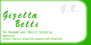 gizella belli business card